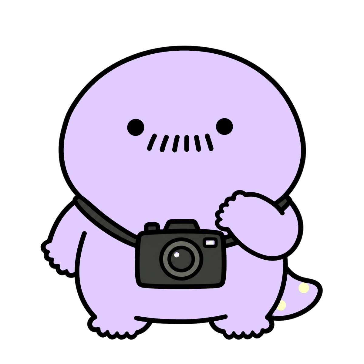 カメラハンザキさん（正面・透過PNG）