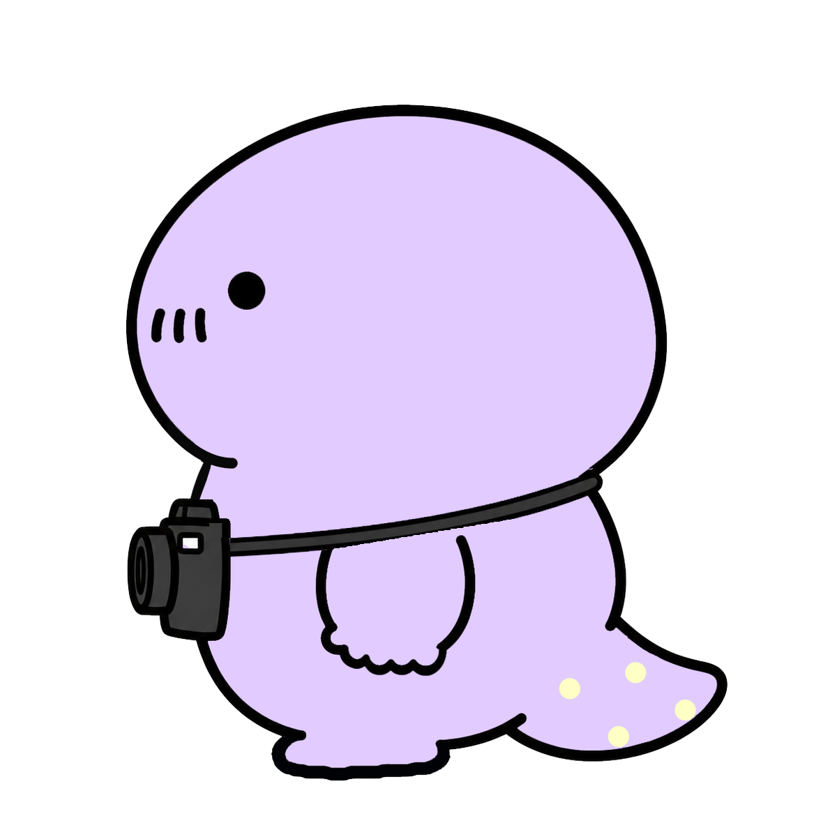 カメラハンザキさん（側面・透過PNG）