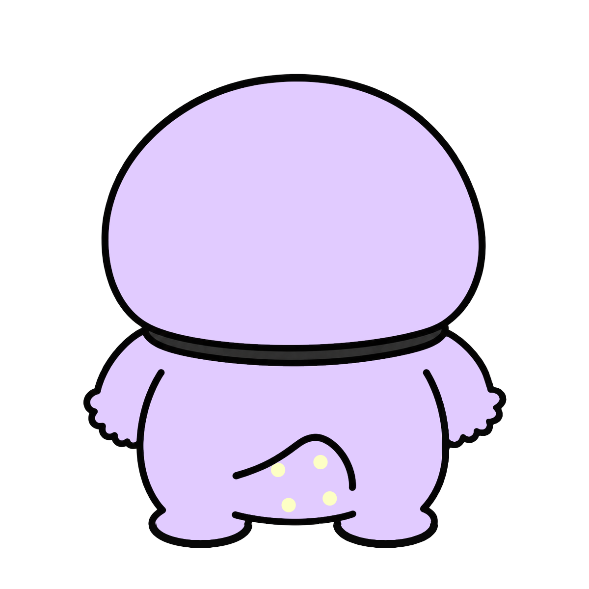 カメラハンザキさん（背面・透過PNG）